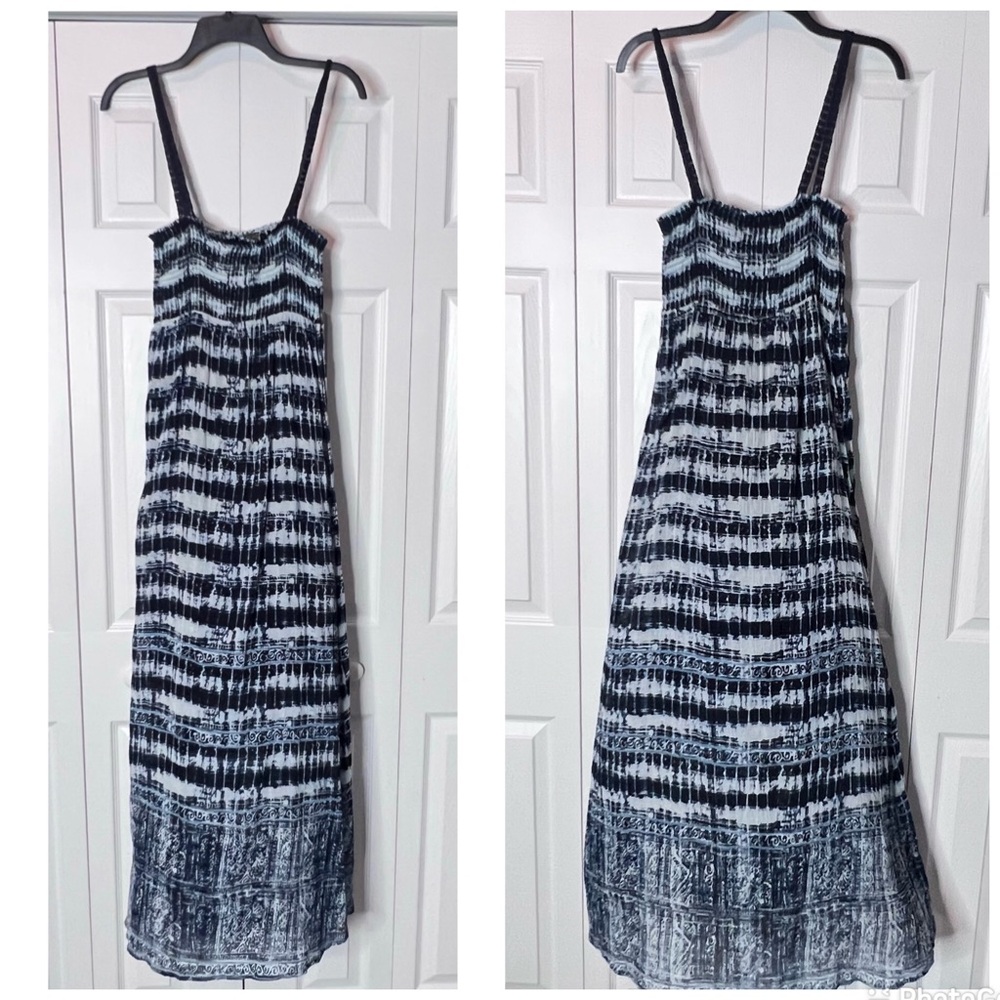 Lucky Brand Blue Tie Dye Print Maxidress Size Small NWT